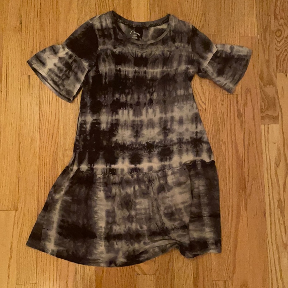Girls Black & White Tie Dyed Dress 😍☺️🤍🖤